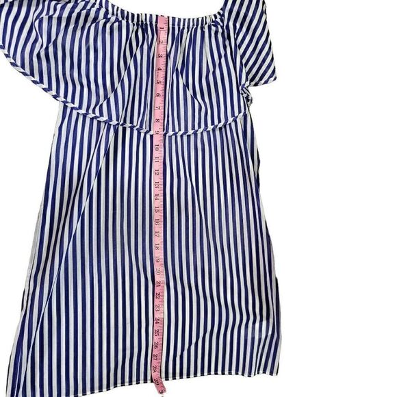 J. Crew Off-the-Shoulder Bold Striped Dress‎ - Picture 6 of 7